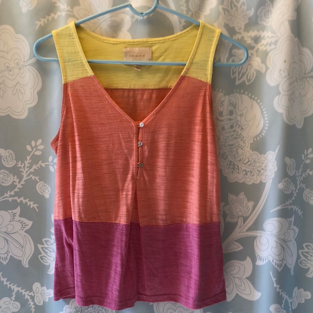 Skies are blue stitch fix summer tank top sherbet/popsicle color block S/M